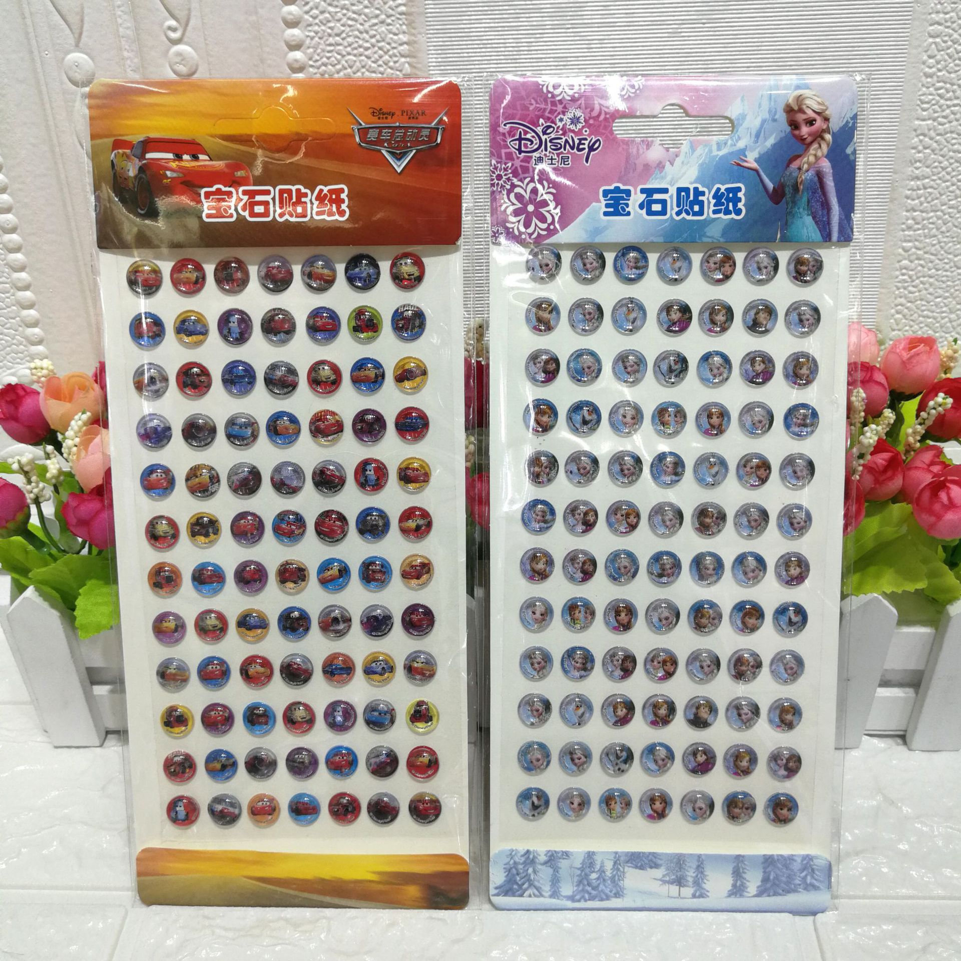 Officially authorized cartoon acrylic diamond and gemstone stickers, heart-shaped 10mm round diamond stickers, DIY mobile phone stickers pic 11