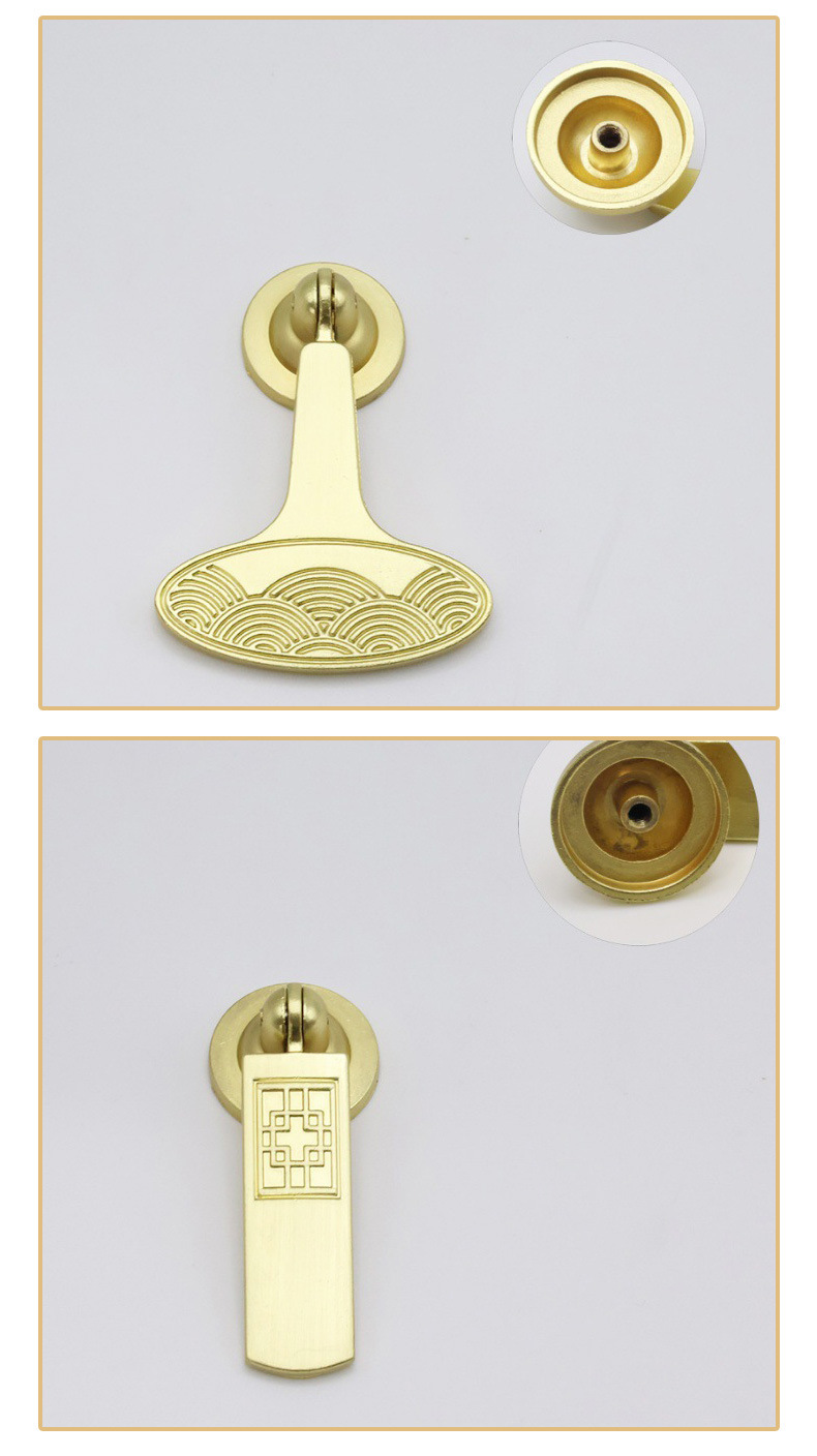 New Chinese-style solid handle zinc alloy single-hole light luxury furniture hardware wardrobe, cabinet drawer door handle is now available pic 12