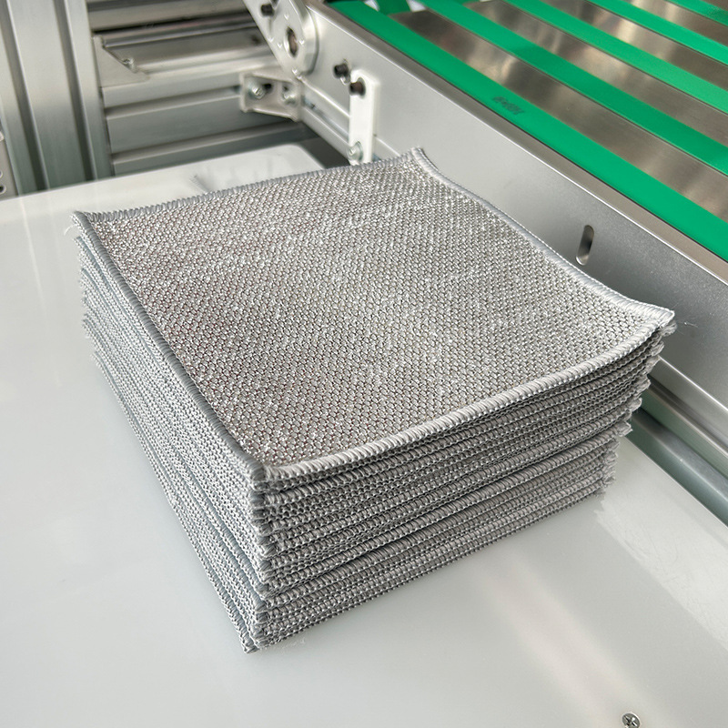 双面银丝抹布厂家洗碗巾吸水不沾油洗碗抹布家务清洁去油污钢丝详情8