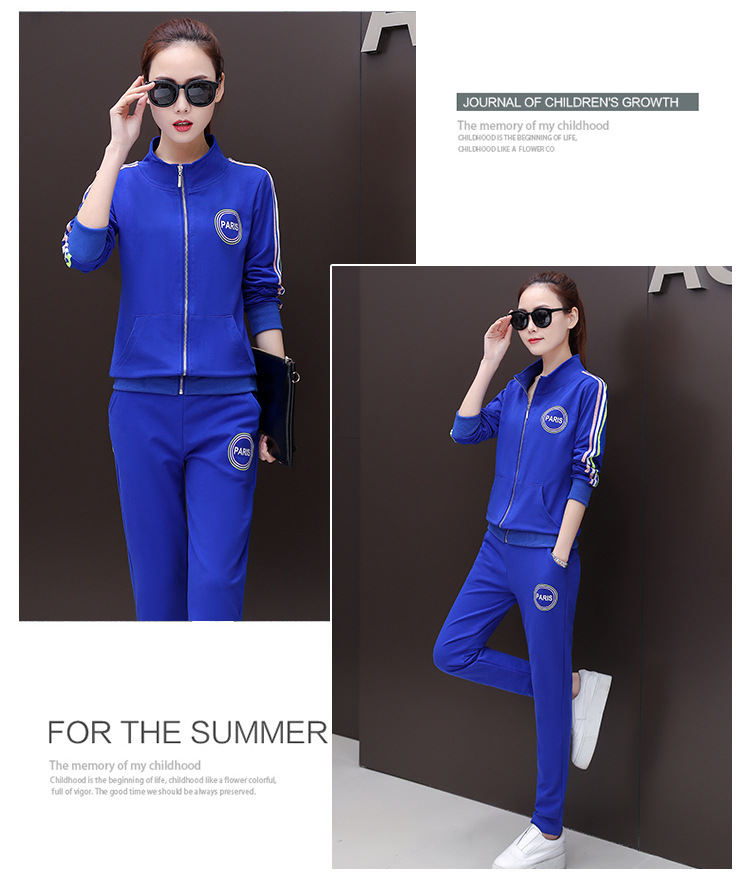 Two-piece sportswear set for women, 2020 new Korean spring style, fashionable long-sleeved sweatshirt for women, sportswear for spring and autumn pic 22