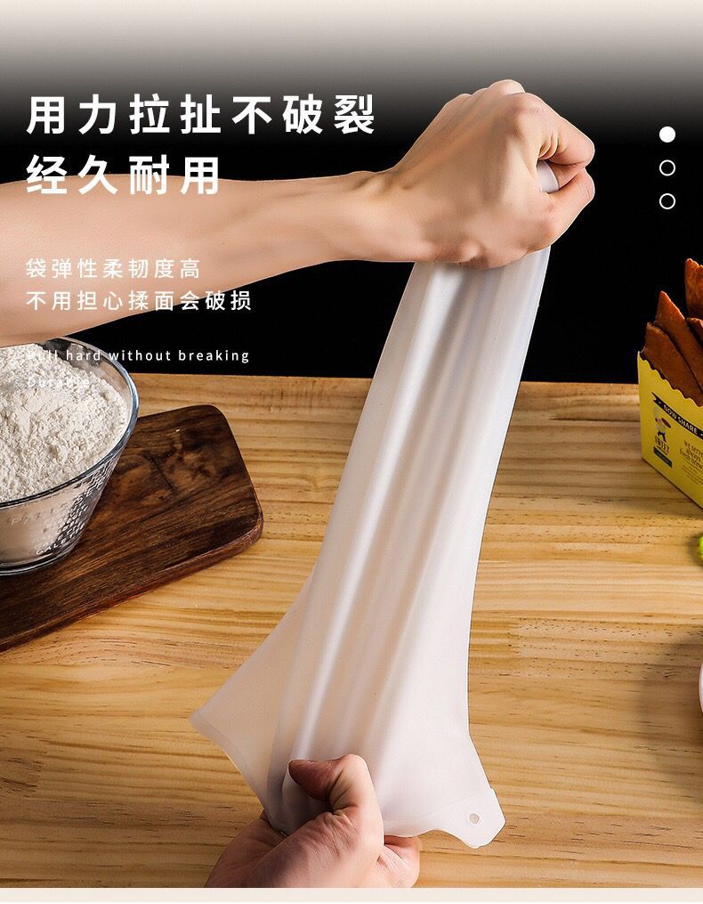 Silicone dough kneading bag and dough bag, non-sticky and fresh-keeping kitchen dough rising bag, thickened dough resting bag, multi-functional baking pic 8