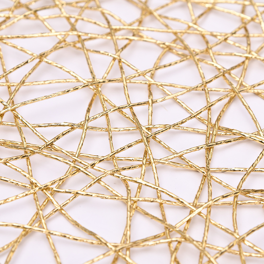 Wholesale of Nordic minimalist placemats, heat-insulating table MATS, wire woven household Western food bowl and plate MATS, round plates and teacup MATS pic 11