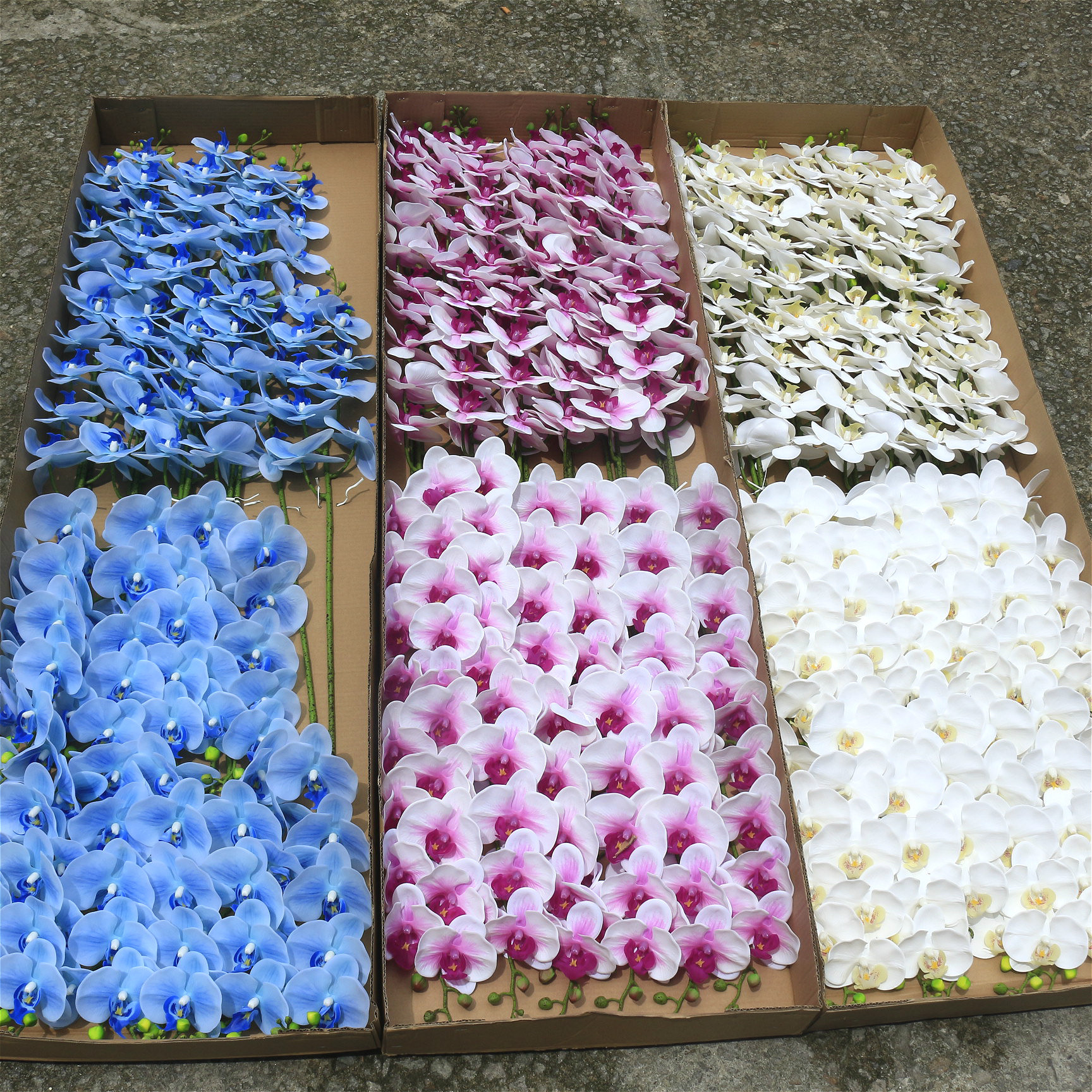 Artificial flowers, artificial lawns, artificial trees, artificial flowers, artificial lawns, artificial trees, artificial phalaenopsis, single 5-head, 7-head, 9-head, 3D phalaenopsis, PU artificial flowers wholesale, home and wedding artificial flowers pic 14