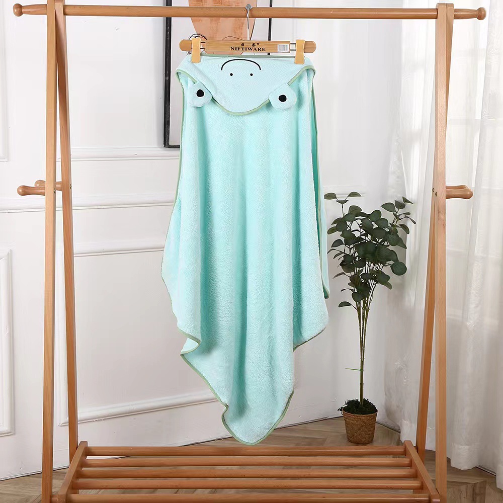 Toalla para mascotas adorable cartoon animal encapuchado toalla para perros coral fleece fuerte absorbente velocidad de secado capa pet toalla de baño pic 4