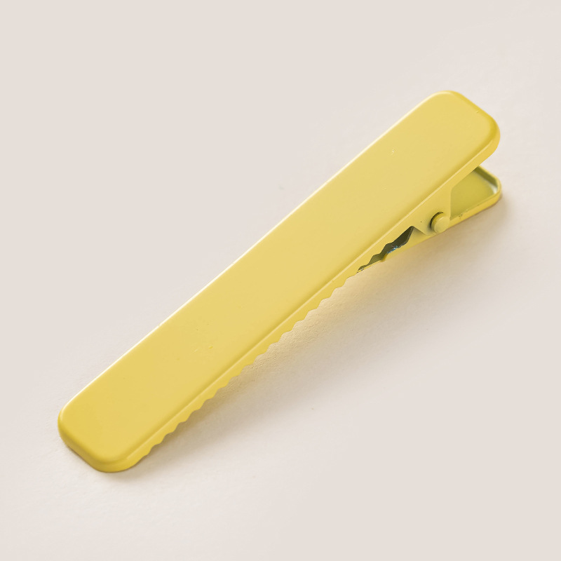 Korean version candy rectangular duckbill hairpin, shark hairpin, female side floral fringe, macaron-colored headwear pic 9