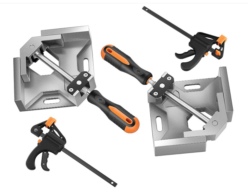 90-degree aluminum alloy single handle woodworking right-angle clamp, Angle clamp, woodworking tools, woodworking clamp pic 4