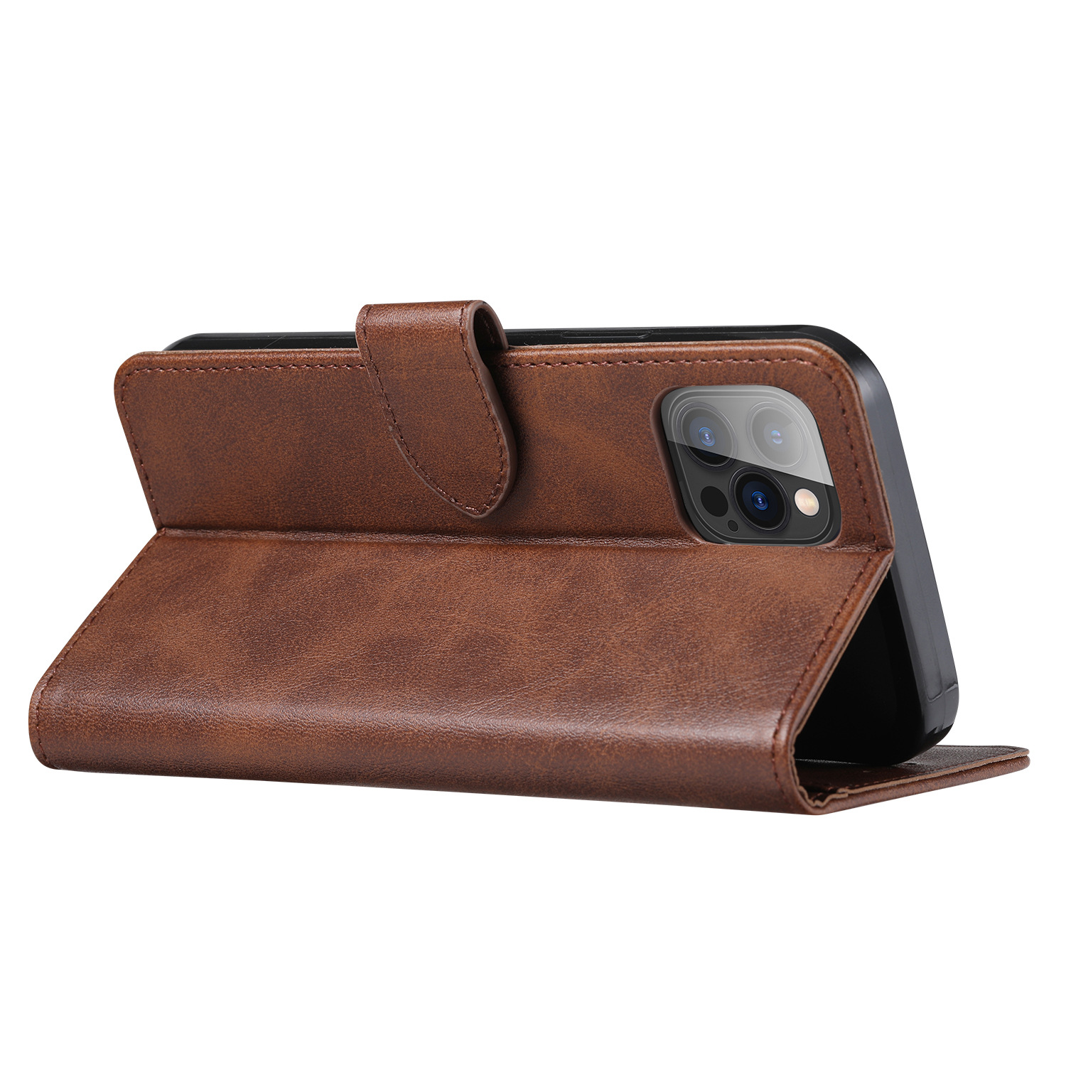 Suitable for iPhone15 wallet case, 8Plus phone case, calfskin genuine leather protective case, and SIM card for iPhone7 pic 6