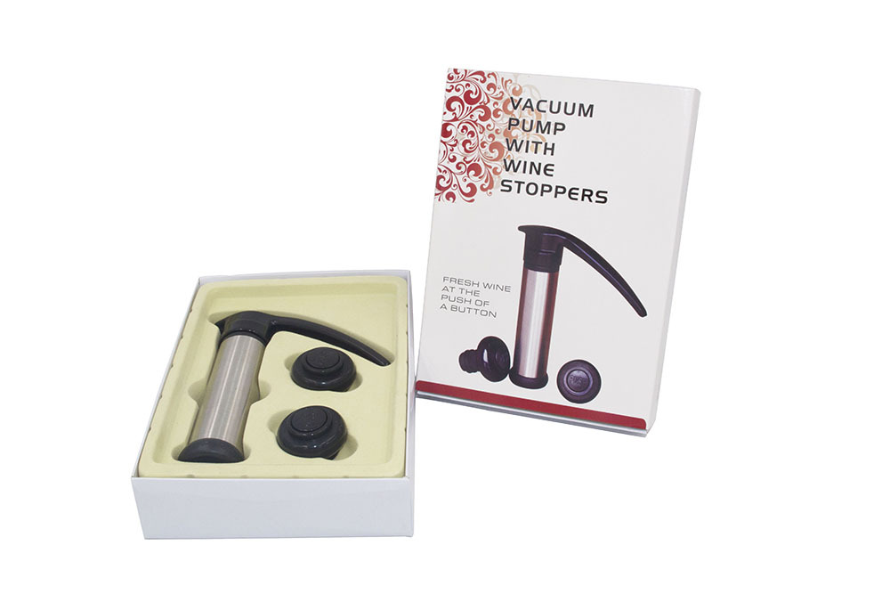 Red wine vacuum stopper one-pump two-stopper set, stainless steel vacuum pump, red wine vacuum bottle stopper set, household red wine set, bar supplies, hotel supplies, cocktail set, vacuum pump pic 6