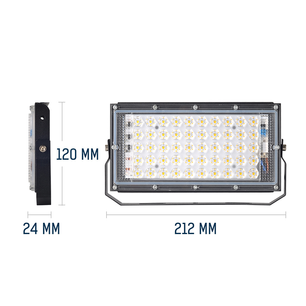 LED12V low-voltage floodlight, outdoor waterproof 50W clip floodlight, outdoor street lighting, cross-border supply pic 3