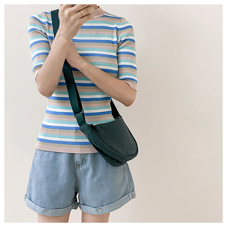 斜挎包女新款单肩包学生女包休闲包运动小包夏季帆布包日系饺子包详情30