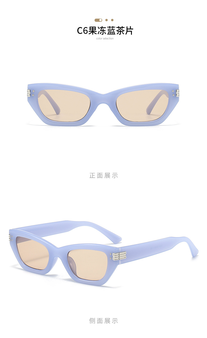 Korean-style cat glasses, sweet and cool, niche 5463 trendy sunglasses, fashionable dopamine, individualistic, spicy and exaggerated sunglasses pic 20