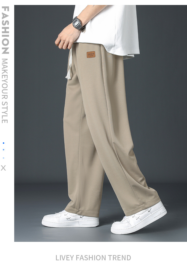 ACU男装|冰丝直筒裤子男薄款2024新品宽松运动裤夏季垂感休闲长裤详情20