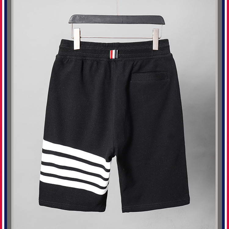 TB teñido teñido cuatro barras rayas moda hombre verano moda pantalones de algodón moda marca pantalones medios pantalones deportivos pantalones casuales hombres pic 47
