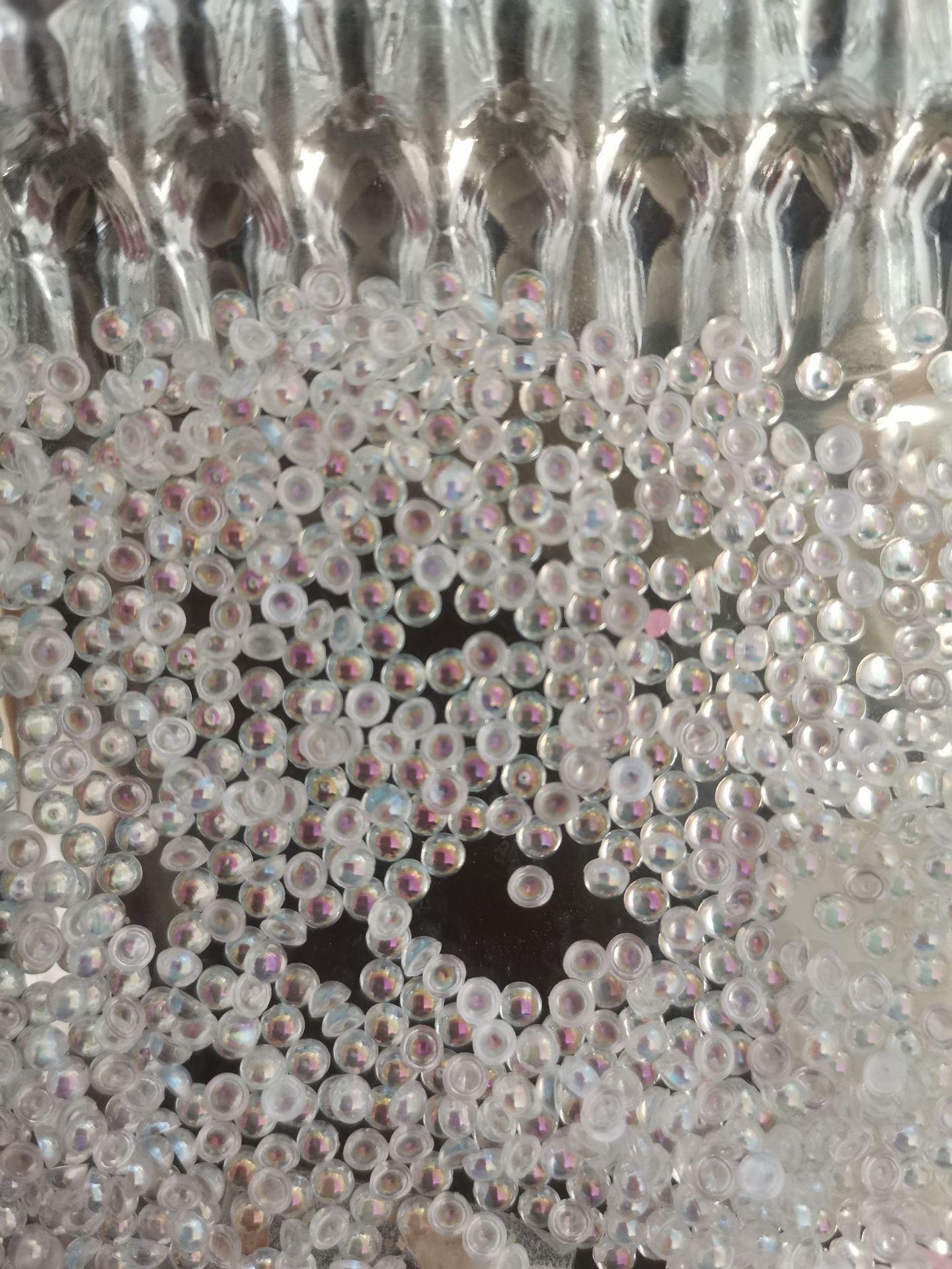 AB semi-circular pearl acrylic transparent AB color semi-circular imitation pearl diy nail art AB accessory flat-bottomed pearl pic 15