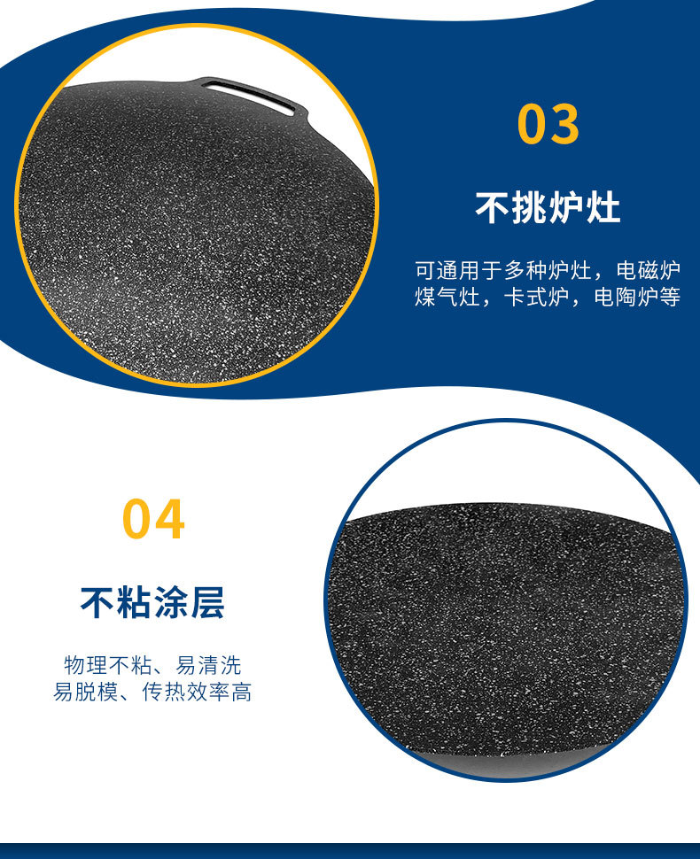 Factory direct supply of Korean-style round grills, household barbecue grills, shrimp grills, and kitchen barbecue utensils pic 8