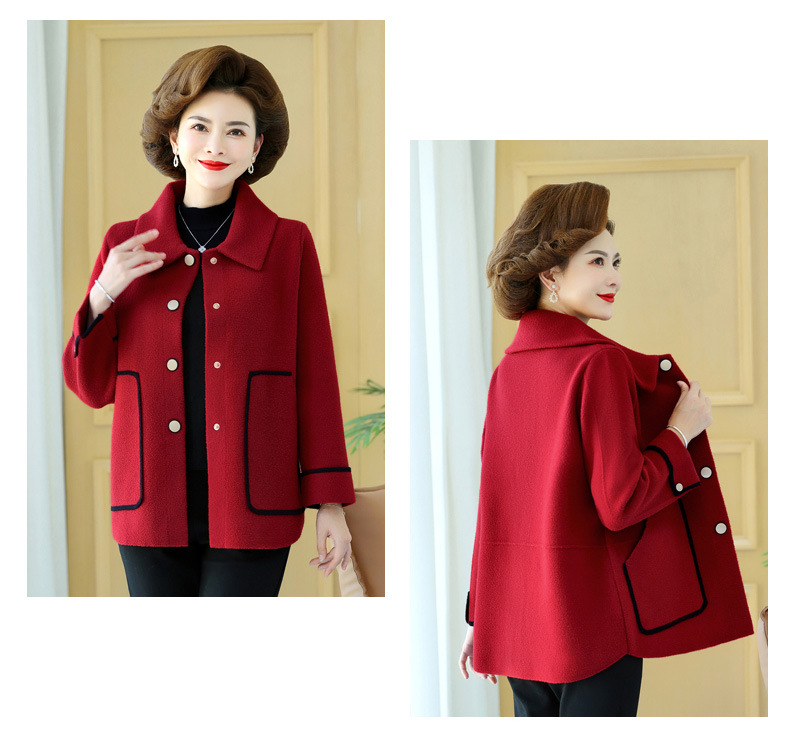 The 2023 new style of stylish knitted top for middle-aged mothers in autumn and thin base layer sweaters for middle-aged and elderly women in spring and autumn pic 46