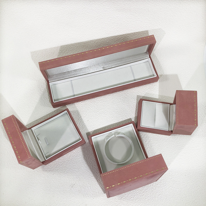 New high-end encrypted velvet printed ring box, pendant, necklace box, bracelet and chain, fashionable storage packaging box pic 4