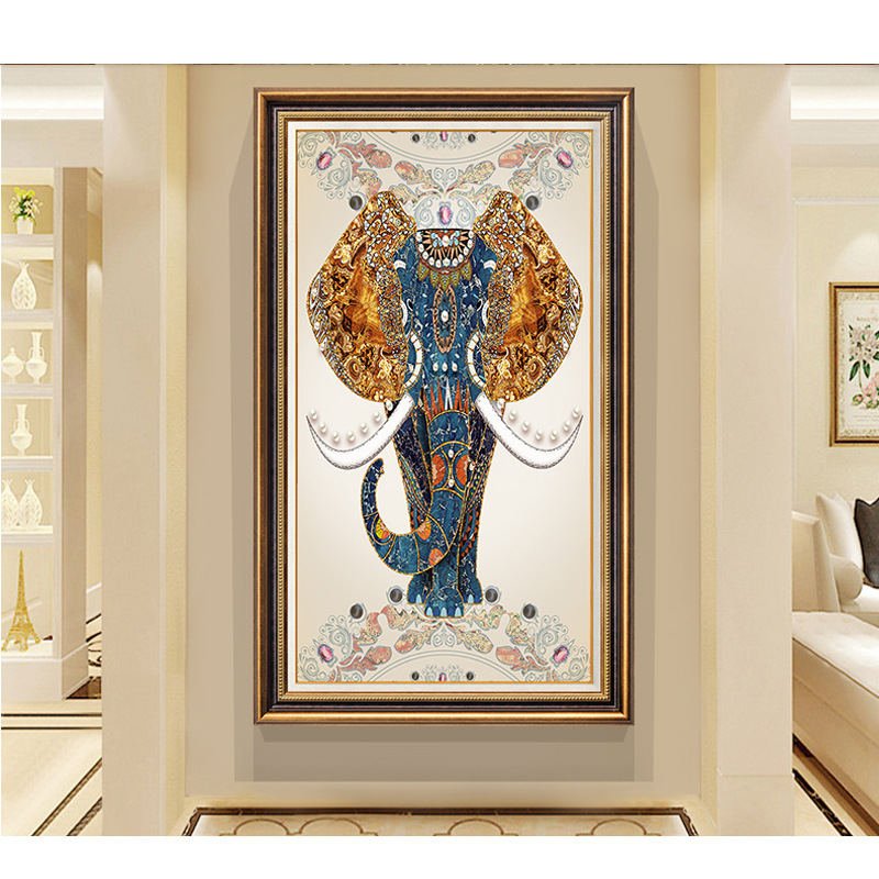 American-style entrance foyer hanging paintings, modern art, European-style vertical corridor and passageway decorative paintings, grand murals, large size pic 27