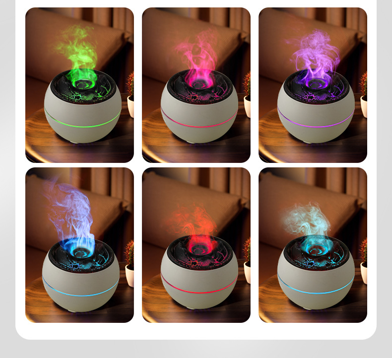 Cross-border new flame aroma diffuser, home desktop aroma diffuser humidifier, creative essential oil diffuser, gift wholesale pic 9