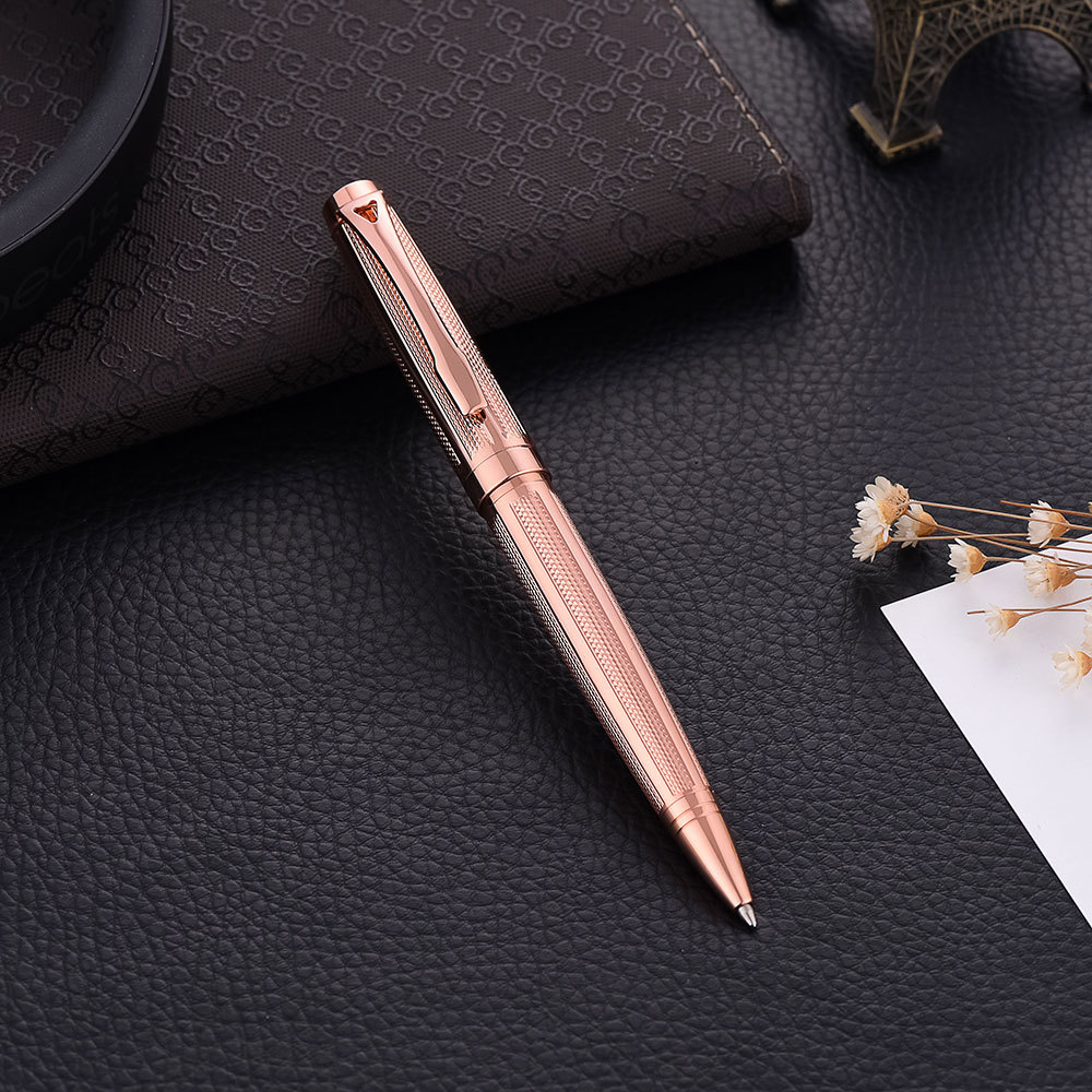 New fashionable and creative ballpoint pen, business ballpoint pen customization company LOGO, rose gold metal ballpoint pen pic 12