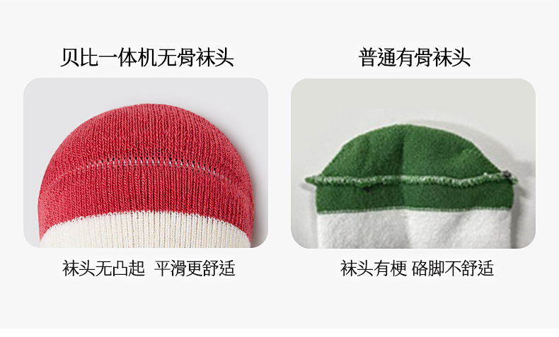 贝比童袜2023冬款毛圈袜子卡通婴儿袜子中筒加厚保暖女童袜子详情19