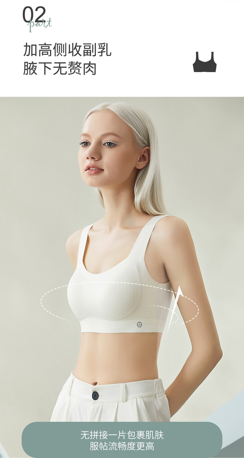 大U型露背 美背内衣女无痕小胸专用聚拢文胸内搭可外穿背心式胸罩详情22
