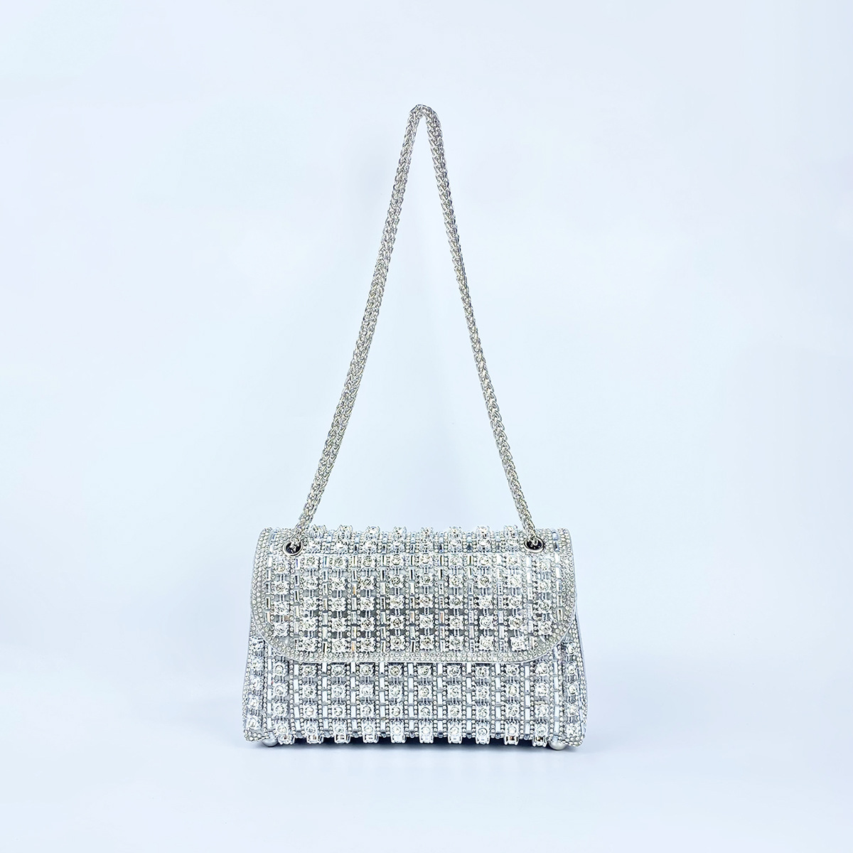 欧美小香风迷你小包包时尚高级小众轻奢带钻单肩斜跨女士手机包包详情17