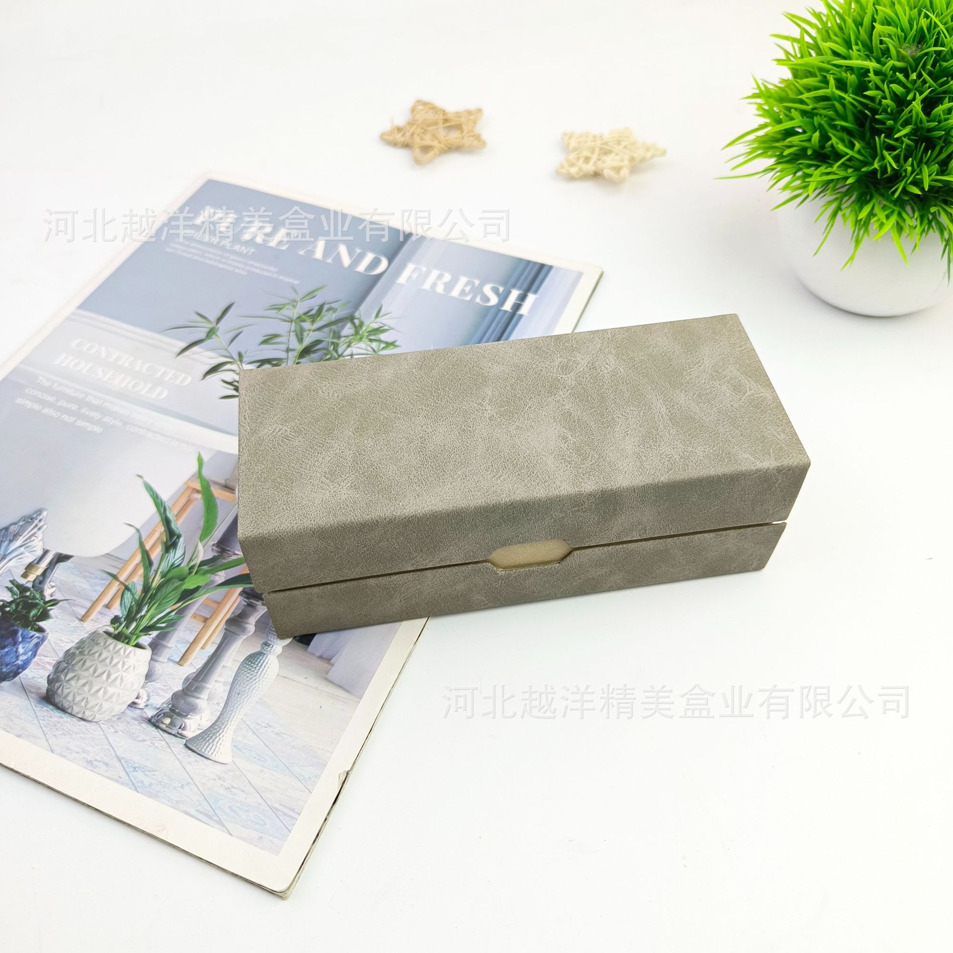 双层眼镜盒两幅装厂家批发大容量近视眼镜盒简约高级防压太阳镜盒详情9