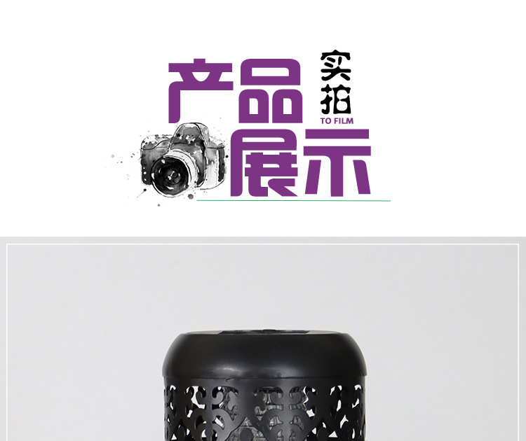 跨境五金铁艺花纹镂空太阳能LED感应火焰灯地插花园别墅户外装饰详情6
