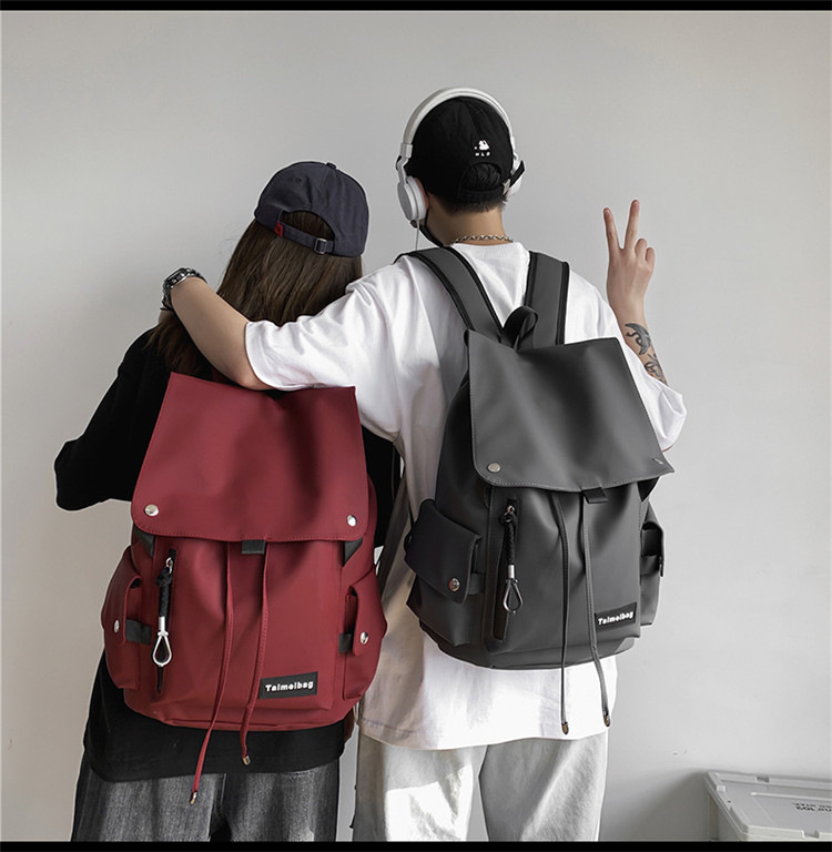 批发机车大容量防水学生书包新款双肩包跨境背包高级感潮牌休闲女详情24