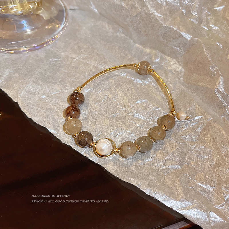 新中式手工水晶串珠手链女气质高级感情侣闺蜜手串多巴胺手饰批发详情6