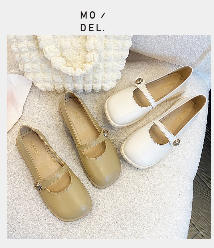 浅口低跟软面小皮鞋女2022年夏季新款学院风休闲舒适女式单鞋批发详情11