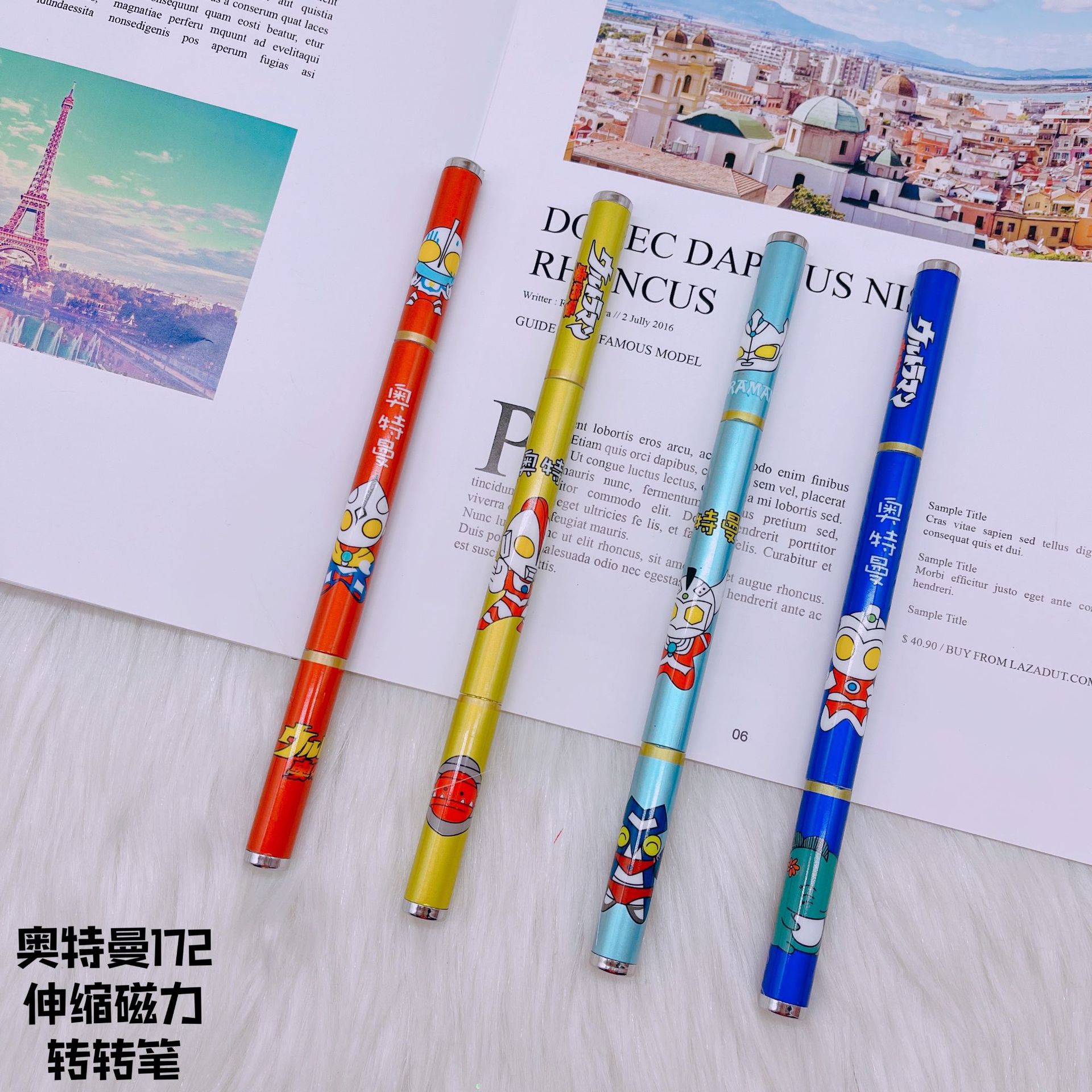 Nuevo retractable spinner pen imagen de la caricatura estudiante competencia spinner pen cute depression magnetic pen wholesale suministro directo pic 19