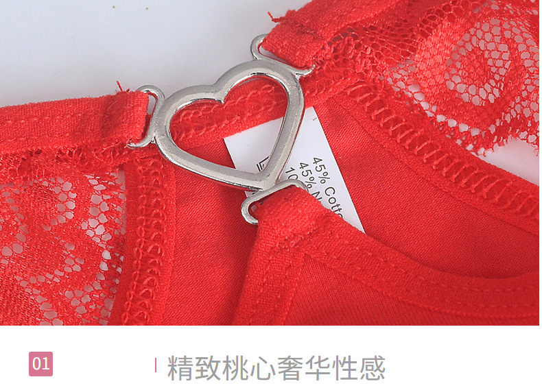 新款桃心丁字裤 高档纯棉低腰透明蕾丝T裤 情趣性感诱惑内裤 6816详情4