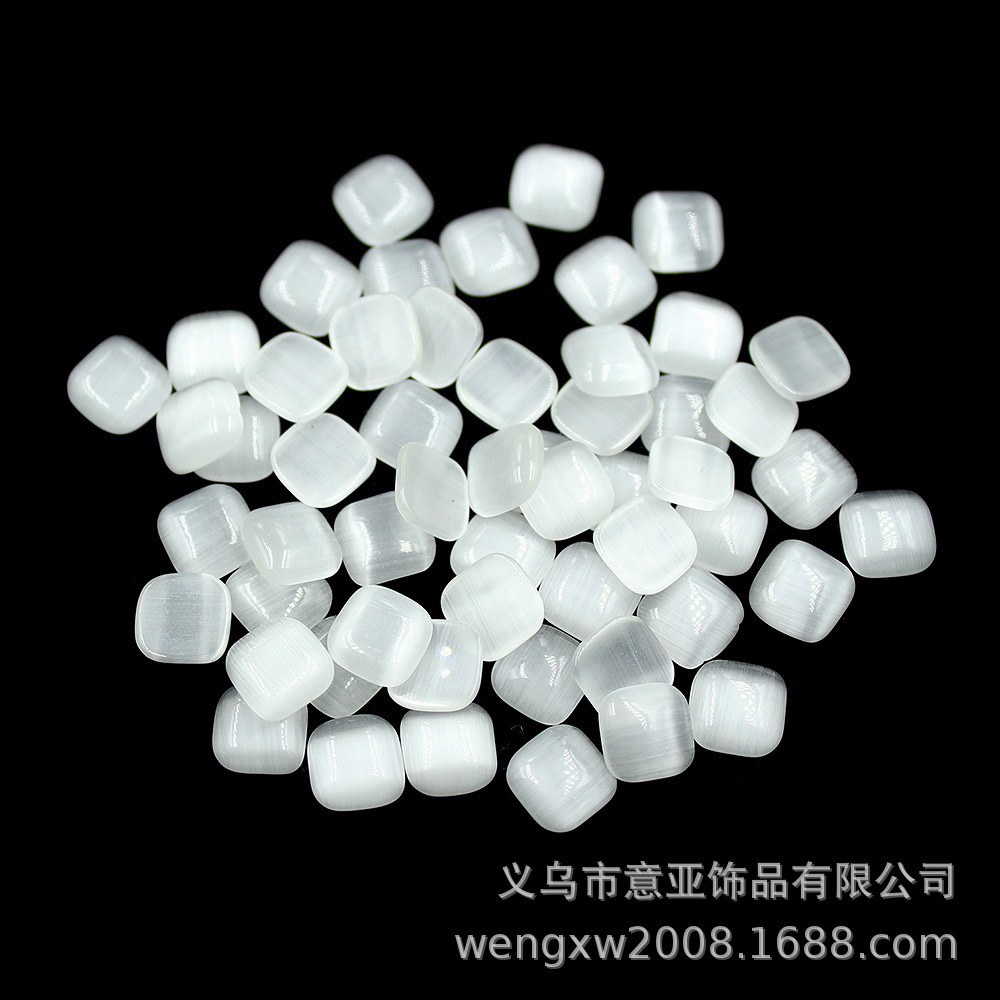天然虎眼石平底戒面圆角方形贴片diy配件黄虎眼加厚肥方戒指材料虎眼包珠详情21