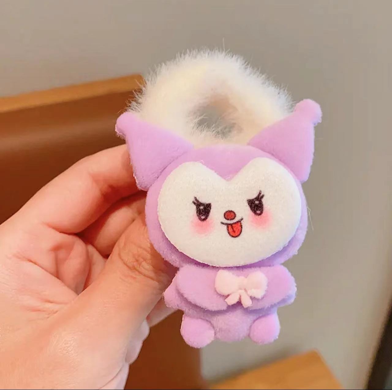 秋冬毛绒卡通发圈甜美可爱宝宝发夹超萌马尾头绳皮筋少女发绳发卡详情16