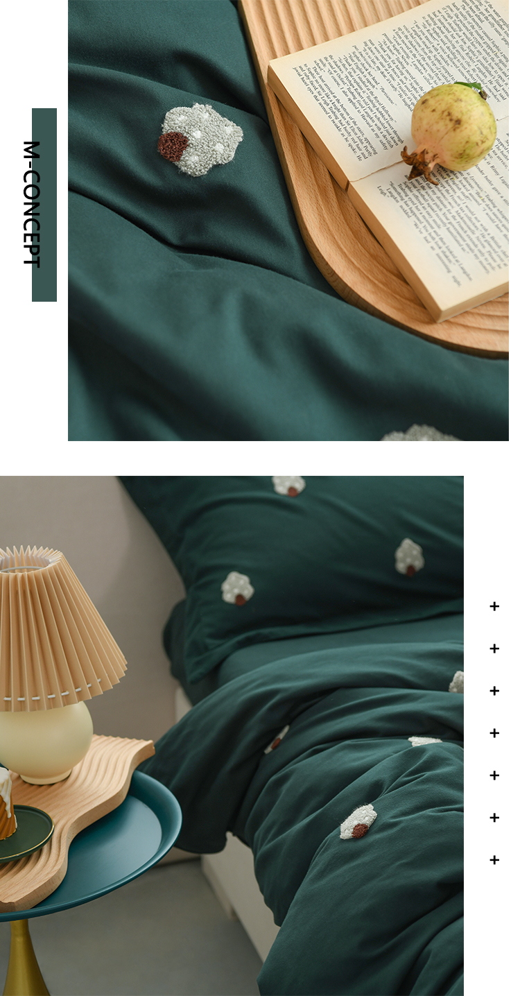 100% algodón algodón satén de tributo molido conjunto de cuatro piezas toalla de alta gama bordado artesanía adorable habitación de niños artículos de cama primavera verano pic 25