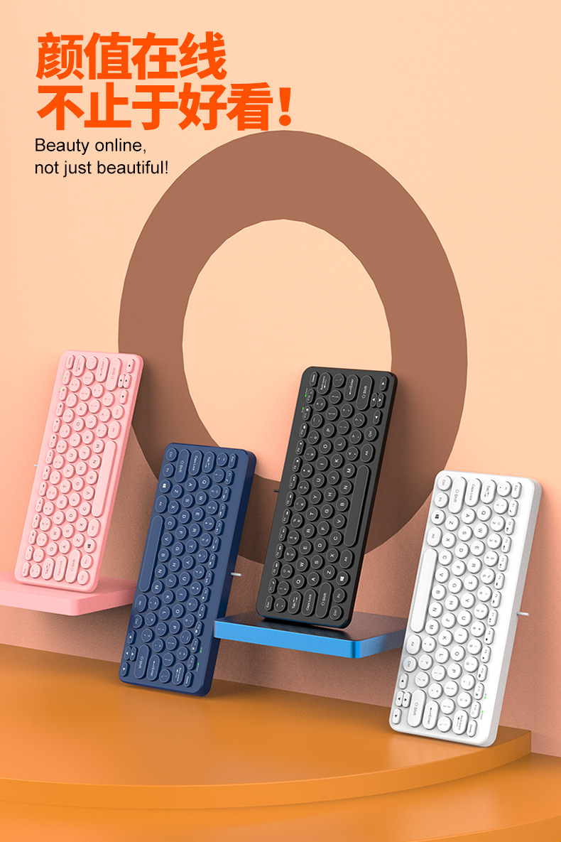 The K380 external keyboard for laptops, with retro round keycaps and silent keys, is a universal neutral keyboard for desktop laptops pic 2