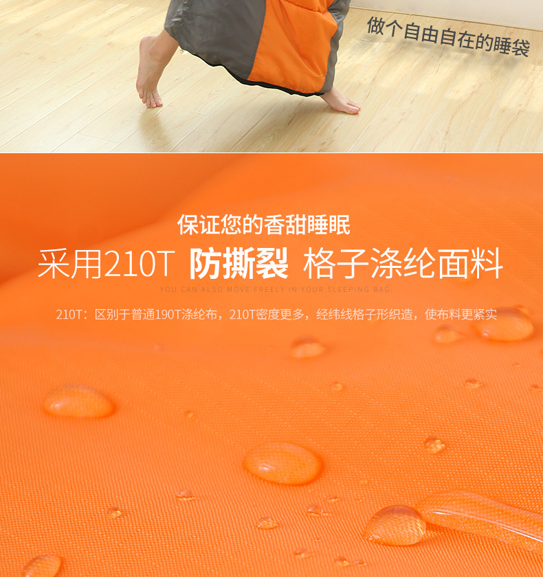 Wholesale adult outdoor sleeping bags, sleeping bags for travel, camping, single and double people can be combined, anti-dirt winter sleeping bags pic 30