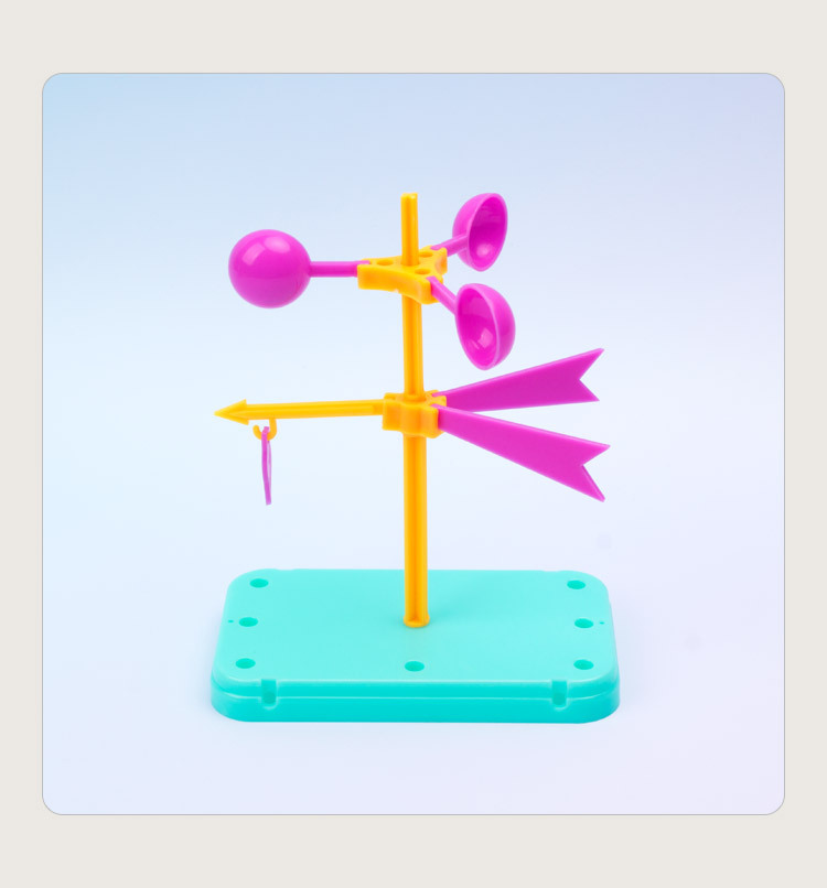 自制风力风向标 小学生科技小制作风速风向仪儿童DIY拼装科学实验详情8