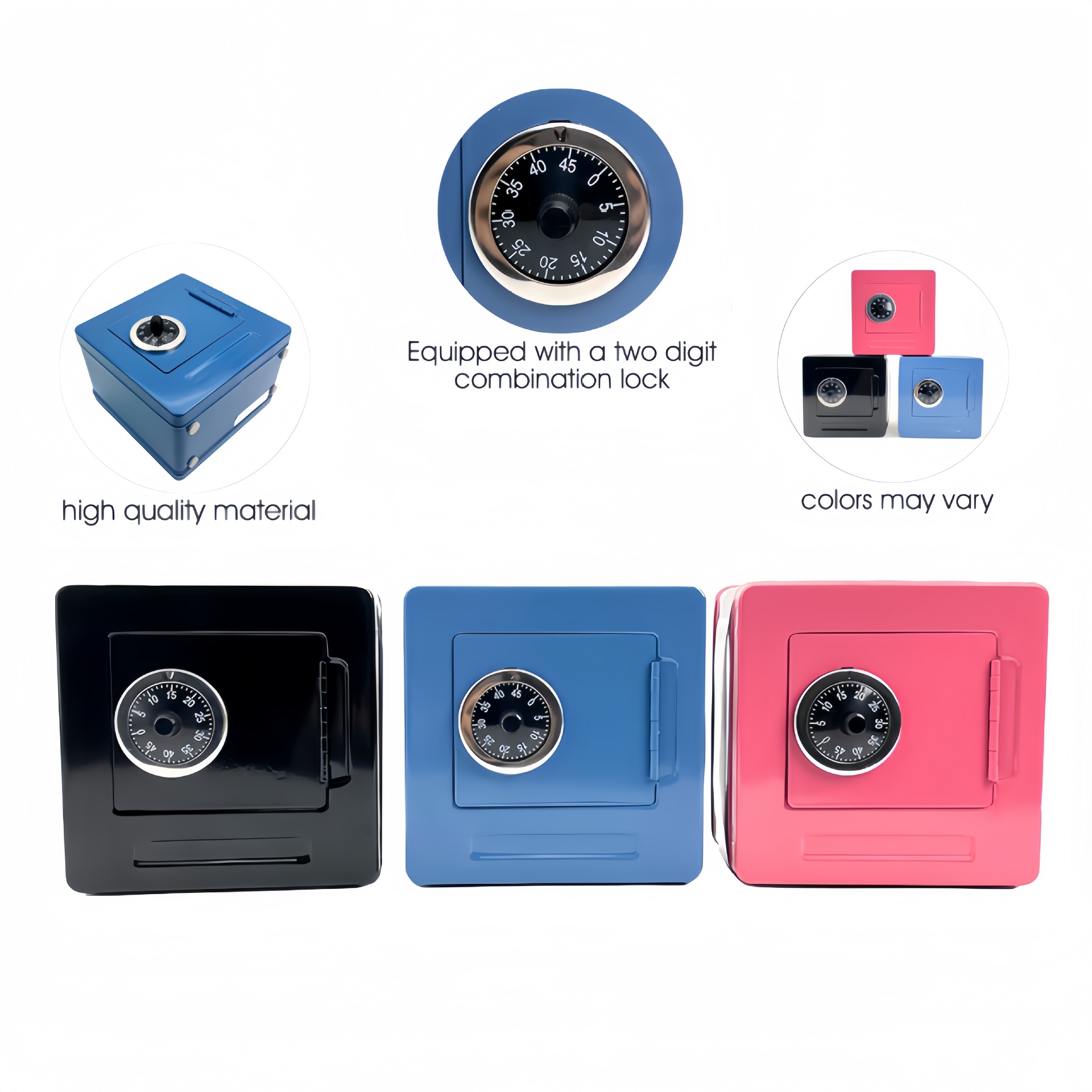 New cross-border creative portable piggy bank storage box, small and large sizes with keys, storage and change box pic 9