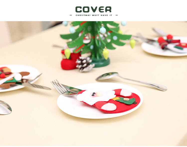 Yuanchuang Christmas decoration Products, Christmas table decorations, Christmas tableware sets, Santa Claus knife and fork sets pic 10