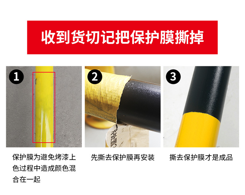 钢管挡车器汽车车位止退器地挡缓冲阻挡停车位胎停车轮拦车详情15