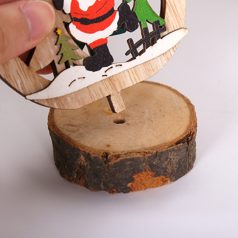 Christmas decorations, desktop ornaments, Christmas gifts, three-dimensional wooden mini Christmas tree displays pic 7