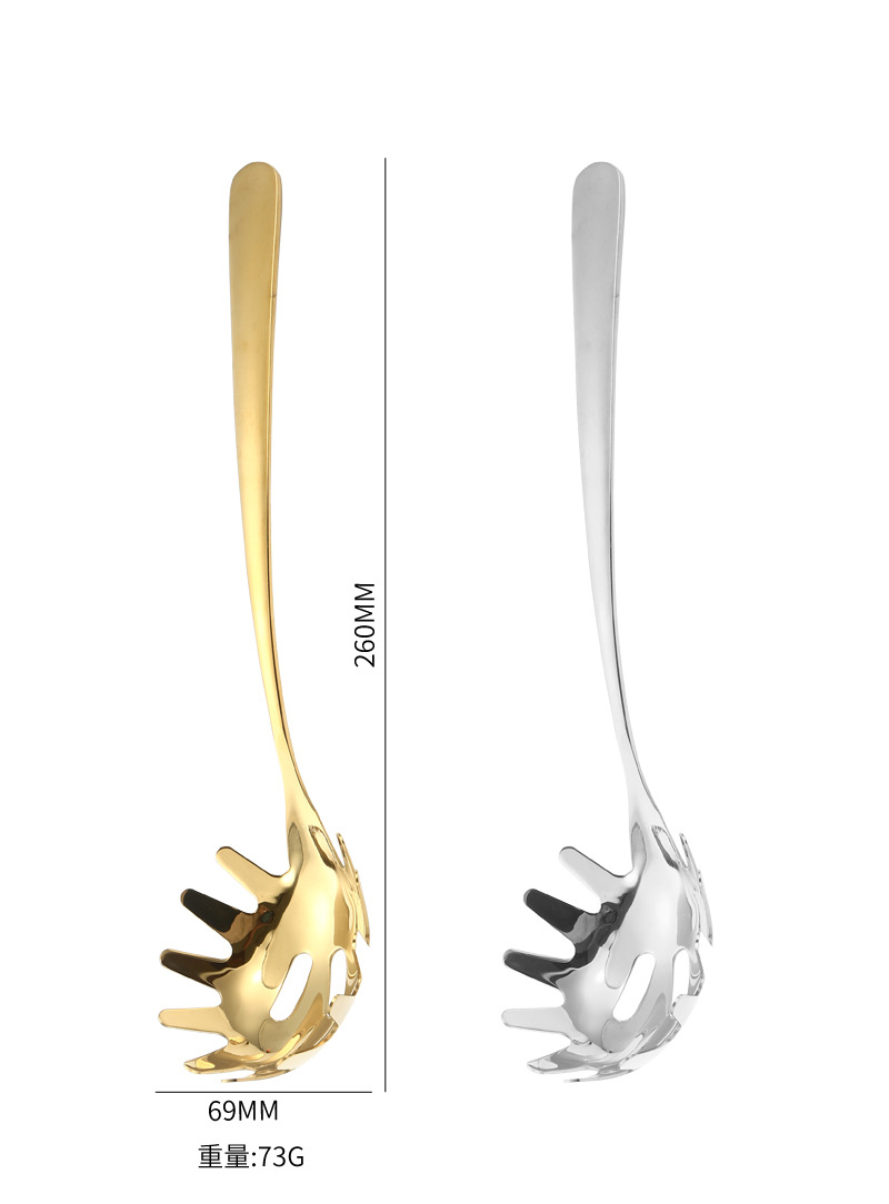 304 stainless steel pasta spoon, strainer spoon, noodle scooping spoon, claw spoon, noodle scooping spoon, scooping ladle, strainer, noodle scooping spoon pic 20