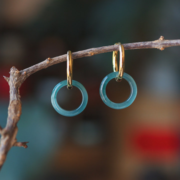 Amazon AliExpress New Chinese-style natural blue water drum bead A-grade jade bracelet for women, light luxury 925 silver inlaid rabbit jewelry pic 14