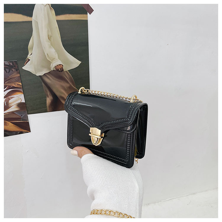 2021夏季新款PVC果冻包mini时尚花边小方包化妆包单肩斜挎ins女包详情56