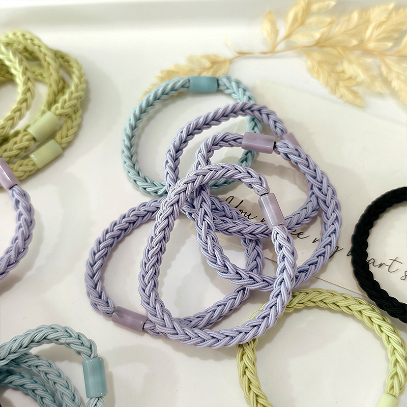 The basic hair band is highly elastic and durable. It can be used to tie a ponytail or hair. There are rubber bands, leather straps, hair ties, and leather straps for women. New style for 2025 pic 5