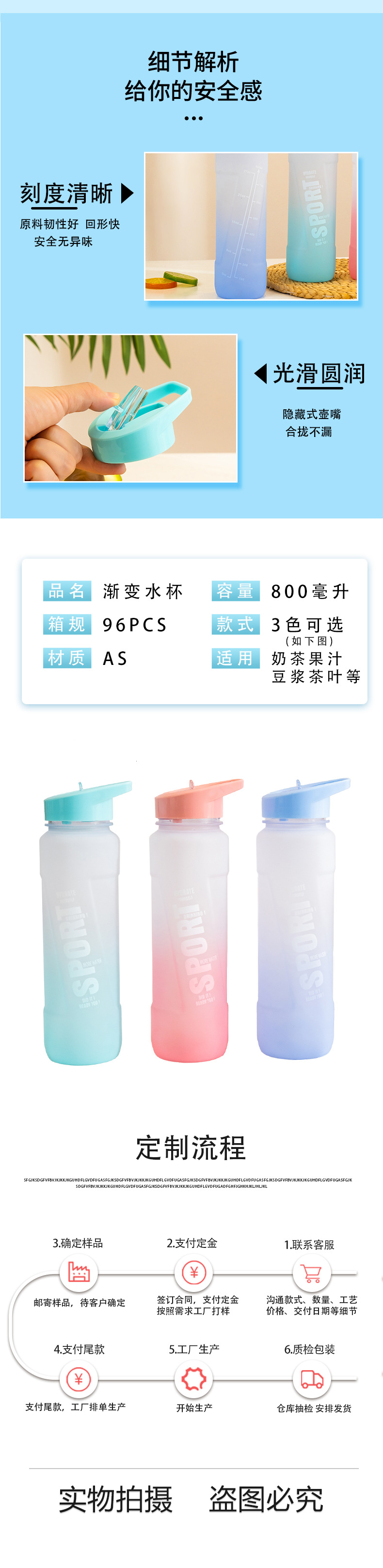 塑料杯运动水杯大容量水壶磨砂翻盖便携食品级渐变太空杯健身水壶详情3
