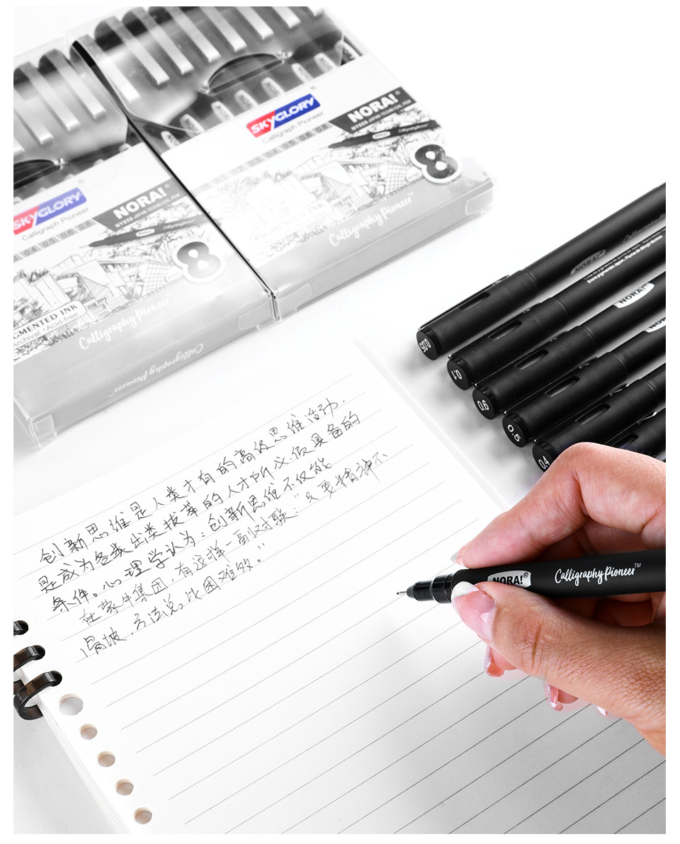 跨境多款勾线笔批发学生标记彩色笔套装画画勾勒笔商务签字笔现货详情3